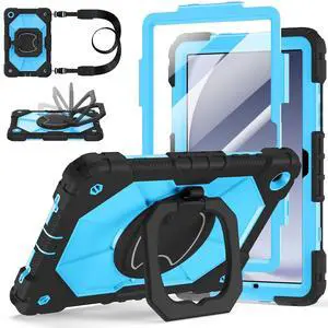 Case for Samsung Galaxy Tab A9 Plus 11 Inch 2023, Ubearkk Rugged Case for Samsung Galaxy A9+ Tablet SM-X210/X216/X218 with Screen Protector 360 Rotating Stand Shoulder Strap Pen Holder, Black Blue Case for Samsung Galaxy Tab A9 Plus 11 Inch 2023, Ubearkk Rugged Case for Samsung Galaxy A9+ Tablet SM-X210/X216/X218 with Screen Protector 360 Rotating Stand Shoulder Strap Pen Holder, Black Blue