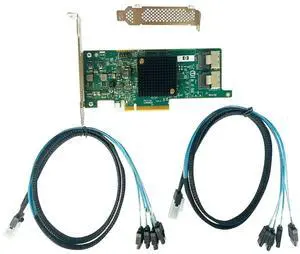 SAS HBA Card PCIe SATA Expansion Card Compatible with LSI 9205-8i IT Mode, SAS Expander Support, 8-Port 6Gbps, PCIe 3.0 x8, with 2× SFF-8087 to 4× SATA Cables for NAS ZFS TrueNAS unRAID Proxmox