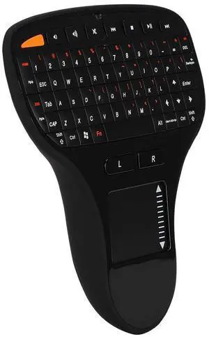 Hilitand Keyboard, 2 in 1 Multimedia Keyboard with Trackball Mouse and Touchpad, Mini Keyboard QWERTY US Layout for TV Box, Laptop, Computer, 2000 / Linux,