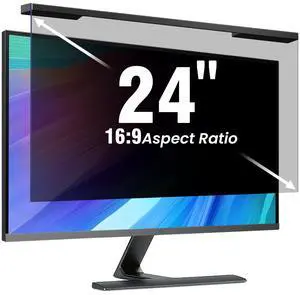 Hanging 24 Inch Computer Privacy Screen Filter, Hanging Computer Screen Privacy Cover, Compatible with, 24 Inch 16:9 Widescreen Monitors, Protect Eyes from Glare and Blue Light