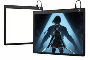 goodmore Glass Mouse pad,LED Illuminated Gaming Mousepad,Large Mouse pad 400mm * 300mm, Special Glass Surface to Improve Accuracy and Speed, Silicone Anti Slip(Ninja Blitz)