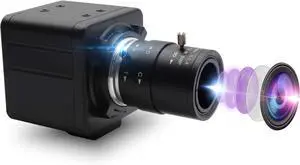 Hotpet 2MP USB Camera with 2.8-12mm Varifocal Lens High Speed 1080P 60fps Golf Swing Camera 4X Zoom Webcam for PC Laptop Windows Linux MAC Android