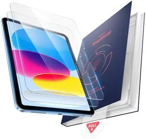Ambison 2 Pack Screen Protector for iPad 11th/10th Gen A16 (11/10.9 Inch, 2025/2022) 10X Stronger Tempered GlassPro Alignment Tray Apple Pencil SupportCase CompatibleHD ClearBubble Free