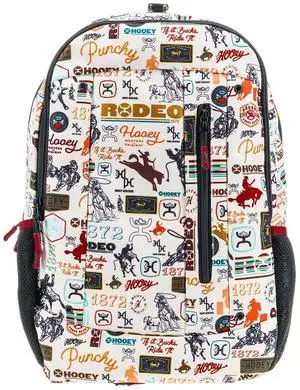 HOOEY Rockstar 20L Backpack - Compact Travel Backpack with Laptop Sleeve - Lightweight, Durable Daypack for Commuting, Hiking & Outdoor Use - Unisex Design (Cream/Burgundy)