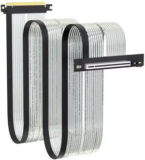 GLOTRENDS 800mm PCIe 5.0 X16 Riser Cable Right Angle for GPU Server, Support Cascading to Extend Length, Industrial-Grade Performance
