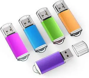 K&ZZ 32 GB Flash Drive 5 Pack USB Flash Drives 3.0 USB Drive 32GB 3.0 Thumb Drive with LED Indicator 32G Memory Stick Pen Drives USB Storage Multipack