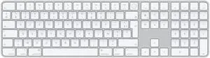 Apple Magic Keyboard with Touch ID and Numeric Keypad: Wireless, Bluetooth, Rechargeable. Works with Mac Computers with Apple Silicon; French - White Keys Apple Magic Keyboard with Touch ID and Numeric Keypad: Wireless, Bluetooth, Rechargeable. Works with Mac Computers with Apple Silicon; French - White Keys