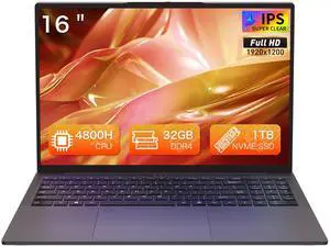 Auusda 16'' Laptop Ryzen 7- 4800H (2.9GHz up to 4.2GHz), 32GB RAM, 1TB SSD, Win 11 Pro, Wifi 6, BT5.3, USB 3.0*2, HDMI, Type-C*2, with Backlit Keyboard, Fingerprint Unlock, for Business/Students, Gray Auusda 16'' Laptop Ryzen 7- 4800H (2.9GHz up to 4.2GHz), 32GB RAM, 1TB SSD, Win 11 Pro, Wifi 6, BT5.3, USB 3.0*2, HDMI, Type-C*2, with Backlit Keyboard, Fingerprint Unlock, for Business/Students, Gray