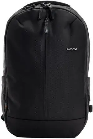 Incase Tracks Backpack - Water Repellent Exterior, Padded Laptop Pocket, Dual Side Pockets, Luggage Pass Through (Black, 18L)