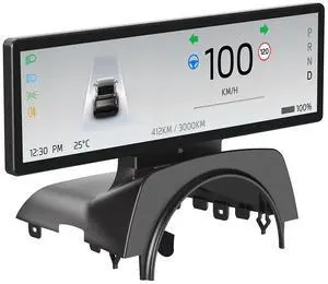 Tesstudio Head Up Display for Tesla Model Y Juniper 2025,Juniper Accessories 2026 Wireless/Wired Carplay Android Auto Bluetooth WiFi USB Navigation Power Speed IPS HD Touchscreen