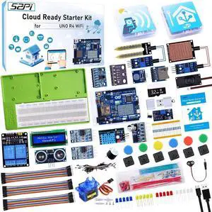 GeeekPi Cloud Ready Starter Kit with UNO R4 WiFi, Bluetooth, I2C, 12x8 LED Matrix, IoT Integration and Tutorials for Beginners & Engineers