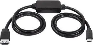 XMSJSIY USB-C Type-C to eSATA Adapter Cable 5Gbps USB C to Power eSATA Converter Cable 5V for HDD/SSD/ODD Laptop PC - 3 ft/1M