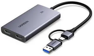 UGREEN 4K@30Hz HDMI Capture Card, Full HD 2K 30FPS, 1080P 60FPS, HDMI to USB 3.0 HDMI Loop Out Video Capture Card with Low Latency for Streaming Gaming, Compatible with Switch 2/PS5/Xbox/PC/Mac