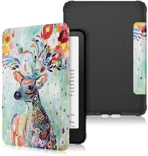 Kindle Paperwhite Case 12th Generation 2024 - Slim Lightweight 7 Inch Book Cover with Auto Sleep/Wake | Protective Folio for Kindle Paperwhite 12th Gen,Deer
