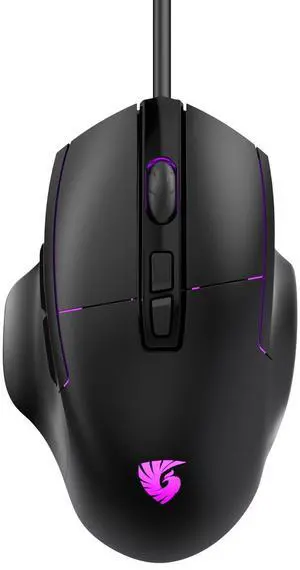 chatreey Wired Gaming Mouse - USB Computer Corded Mice with 7200DPI, 7-Button Programmable for Business Home Office, Ergonomic Shape for Windows Computers, Macs, Mini PC and Laptops - 160CM
