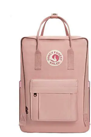 KALIDI Casual Laptop Backpack 15 Inches Classic Camping Rucksack Travel Outdoor Square Daypack College Hiking Gym Bag, Pink