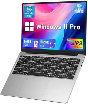 MITUNTUN 16 Inch Gaming Laptop Computer, 2025 Window 11 Pro Lap Top 16GB DDR4 RAM 512GB SSD, Processor N100(Up to 3.4GHz), 1200p FHD IPS Display, Office 365, Backlit Keyboard, 6000mAh, Portatil