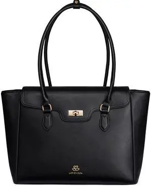 LOVEVOOK Laptop Bag for Women 15.6 Inch Soft Leather Work Bag, Professional Briefcase for Teacher Nurse Business Travel, Large Shoulder Tote Purse with Flap-Design for Office, Everyday Use