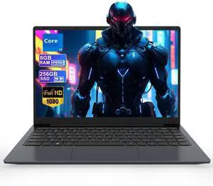 14.1" Laptop, Laptop Computer Core i7 Processor(Up to 2.7GHz), Student Laptop 8GB DDR3 256GB SSD, FHD IPS Laptop PC Wifi5 BT4.2 USB3.0 * 3 Ethernet Port*1 HDMI*1 SD Slot*1 Audio Jack*1