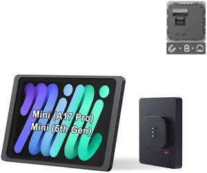 EMONITA Magnetic Wall Mount with Charging Case A6 for iPad Mini (A17 Pro, A15 Bionic) 8.3-Inch. PoE and DC up to 18W Quick Charge, Strong Magnets, 360 Rotation