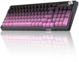 DRAOZA Kutethy Wireless Mechanical Keyboard,Pre-lubed Switches,Gasket Structure,Tri-Mode BT/2.4GHz/USB-C Hot Swappable,Side Printed PBT Keycaps,RGB Backlit Gaming Keyboard(Kailh Box Chocolate Switch)