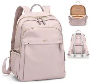 GOLF SUPAGS Stylish Laptop Backpack for Women Computer Bag Fits 14 Inch Notebook Travel College Work Backpacks Purse (Pink)