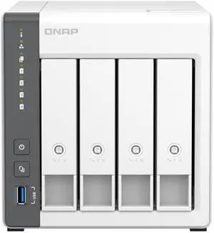 QNAP TS-433-4G-US Storage NAS (2.0GHz 4-core Cortex-A55 ARM/4GB built-in/1x2.5Gigabit Ethernet Port (2.5G/1G/100M)/4BAYS/80TB/TOWER/*NO HDD*)