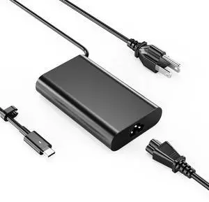 Slim 65W USB Type C AC Charger for Dell LA65NM170, 2YKOF, 02YKOF, Dell XPS 12 9250, Latitude 12 7275, Latitude 3380 3390 7368 7370 7389 7390 2-in-1 E7370 Laptop Cord