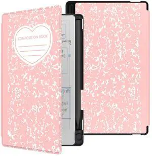 E NET-CASE Case for Remarkable Paper Pro Move 7.3", Skin Touch Feeling Book Folio Cover with Built-in Pen Holder for Remarkable Paper Pro Move 7.3" 2025 Released (Pink Love)