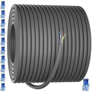 Soibke Cat 6 Outdoor Ethernet Cable 250ft (10 RJ45), 23AWG Ethernet Cable Cat 6 Bulk, UTP, Waterproof, Direct Burial, In-Ground, UV Resistant, Network, LAN, Internet, Cat6 Cable - 250 Feet Soibke Cat 6 Outdoor Ethernet Cable 250ft (10 RJ45), 23AWG Ethernet Cable Cat 6 Bulk, UTP, Waterproof, Direct Burial, In-Ground, UV Resistant, Network, LAN, Internet, Cat6 Cable - 250 Feet