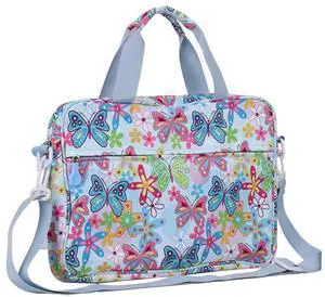 Kids Tablet Bag with Handle Shoulder Strap, 13 inch Cute Butterfly Tablet Sleeve Carrying Bags Case for Boy Girl Fit Fire HD 10 HD 8 IPAD 10 11 A16 10.2 7 8 9 Kids pro Tablets HD