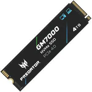 Predator M.2 SSD 4TB GM7000 with DRAM cache NVMe 1.4 2280 PCIe Gen4×4 Ultra high speed (maximum read: 7400MB/s, max write: 6700MB/s) 3D NAND TLC Internal SSD Compatible with PS5 Pro - BL.9BWWR.107