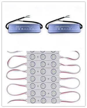 LED Module DC12V Cool White 10000K 1.32W Module Strip Light with Power Supply