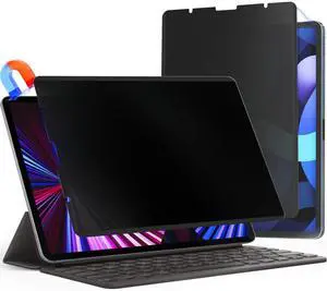 Upgraded 360° iPad Pro 12.9 inch Privacy Screen Protector (Landscape+Portrait Privacy), Magnetic Removable 4-Way Anti Spy Screen Film for Apple iPad Pro 12.9" 6th 5th 4th 3rd Generation 2022 2021 2020