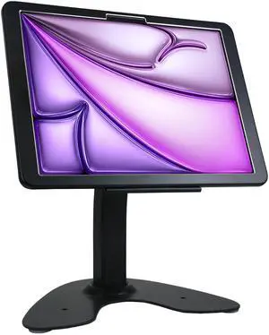 DDSHOW Desktop Anti-Theft Kiosk Stand Security POS Stand with Locking Enclosure for 13'' iPad Air (M2) 2024,Excluding 13'' iPad Pro (M4) 2024,360° Swivel(Black)