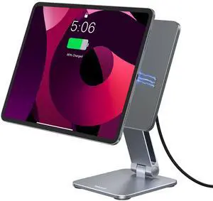 PROSWIFT Magnetic Wireless Charging Stand for iPad Pro/Air 11" M2 - Foldable Tablet Stand - Adjustable Mount for Desk - Strong Magnetic Hold - Compatible with iPad 11" M2 Only