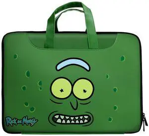 Anime Style Laptop Bag for Men Women,14 Inch Waterproof Faux Leather Messenger Bag with Adjustable Strap, Soft Padded Sleeve with Luggage Strap