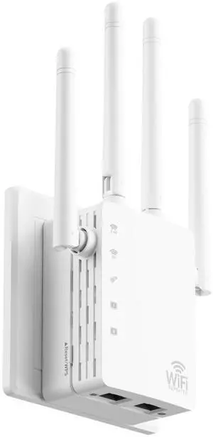 BREGINE WiFi Extender, WiFi Extender Signal Booster Dual-Band(5.8G&2.4G) AC1200Mbps 10X Faster WiFi 6 Coverage to 13888 sq. ft & 150+ Devices, WiFi Range Extender, WiFi Booster Extender for Home