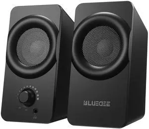 Bluedee Computer Speakers for Desktop PC, Plug & Play USB Speaker with 2 Speaker Units, Dynamic RGB Light PC Speakers, USB/Type-C Powered Wired Speakers for Desktop, Laptop, Projector