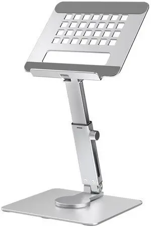 PEUJTEO 360° Adjustable Tablet Stand,Ergonomic Foldable Holder for iPad 10.2-12.9, Kindle, Phones 4-13, for Projector Tray,Anti-Slip Desktop Mount for Work, Student,Cooking, Gaming & Reading