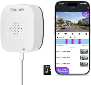 Hieasy 4MP 2.5K Dome Window Camera with Color Night Vision, Magnetic Patch, No Subscription Required, 7/24 Recording, Quick&Easy Installation, 2.4G&5Ghz WiFi (1Pack)