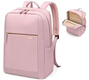 GOLF QUALITY Laptop Backpack for Women - Business Travel Anti Theft Laptop Bag Backpack Water Resistant College Computer Backpacks for Men Women Fits 14Inch Notebook (Pink)