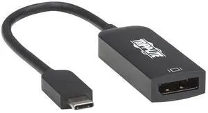 Tripp Lite USB-C to DisplayPort Adapter Cable, Thunderbolt 3 Compatible Cable Adapter USB C to DP (M/F), DisplayPort DP 1.4, 8K UHD, HDR, 6 in. (U444-06N-DP8B) Tripp Lite USB-C to DisplayPort Adapter Cable, Thunderbolt 3 Compatible Cable Adapter USB C to DP (M/F), DisplayPort DP 1.4, 8K UHD, HDR, 6 in. (U444-06N-DP8B)