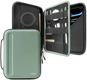 tomtoc Portfolio Case for 13 Inch iPad Pro M5/M4, iPad Air M3/M2 2025-2024, 12.9'' iPad Pro M2/M1, Protective Sleeve with Accessories Pocket, Carrying Storage Bag for Pencil Pro/Adapter/Magic Keyboard