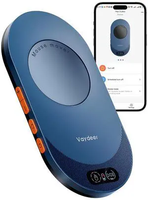 Vaydeer Air 3 Ultra Mouse Mover with APP, Ultra Slim Mouse Jiggler with Timer Function, Undetectable & Noiseless, Simulates Realistic Mouse Movement, Driver-Free, Keeps PC Active (Sky Blue)