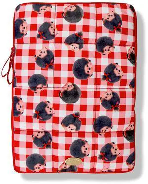 Sonix | Puffy Laptop Sleeve | 15-16 Inch, Quilted Pillow Puffer Laptop Carrying Case, Computer Sleeve | Monchhichi Check