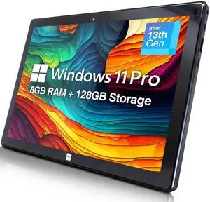 Fusion5 10.1" Windows 11 Professional Tablet PC - FWIN232 Plus Ultra Slim Windows Tablet Computer - 8GB RAM, Full HD 10 Inch Display, 5G WiFi, Quad-Core CPU, USB 3.0, Micro HDMI, Dual Cameras