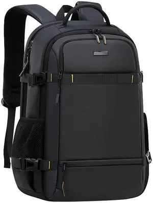 Wesoke Business Laptop Backpack Large Travel Work Backpack Bag, Water Resistant Carry On Travel Backpack Computer Rucksack Bag Casual Daypack for Men Women Fits 15.6 Inch Laptop and Notebook, Black