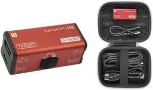 Sipeed NanoKVM-USB Operations Maintenance Server Tool Kit, Multi-Device Collaboration, Finger-Sized 4K USB KVM for Server SBCs, Mini 1080P Video Switcher Capturer, 4K HDMI in/Loop Out (KVM Full Kit3)