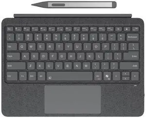 NUWONAYA Surface Pro Keyboard and Slim Pen 2 Bundle for Surface Pro 12" Tablet, Portable Slim Type Cover, Multi-Touch Trackpad Backlits Keyboard (Gray)